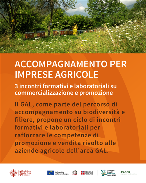 Incontri formativi su promozione e commercializzazione per aziende agricole.